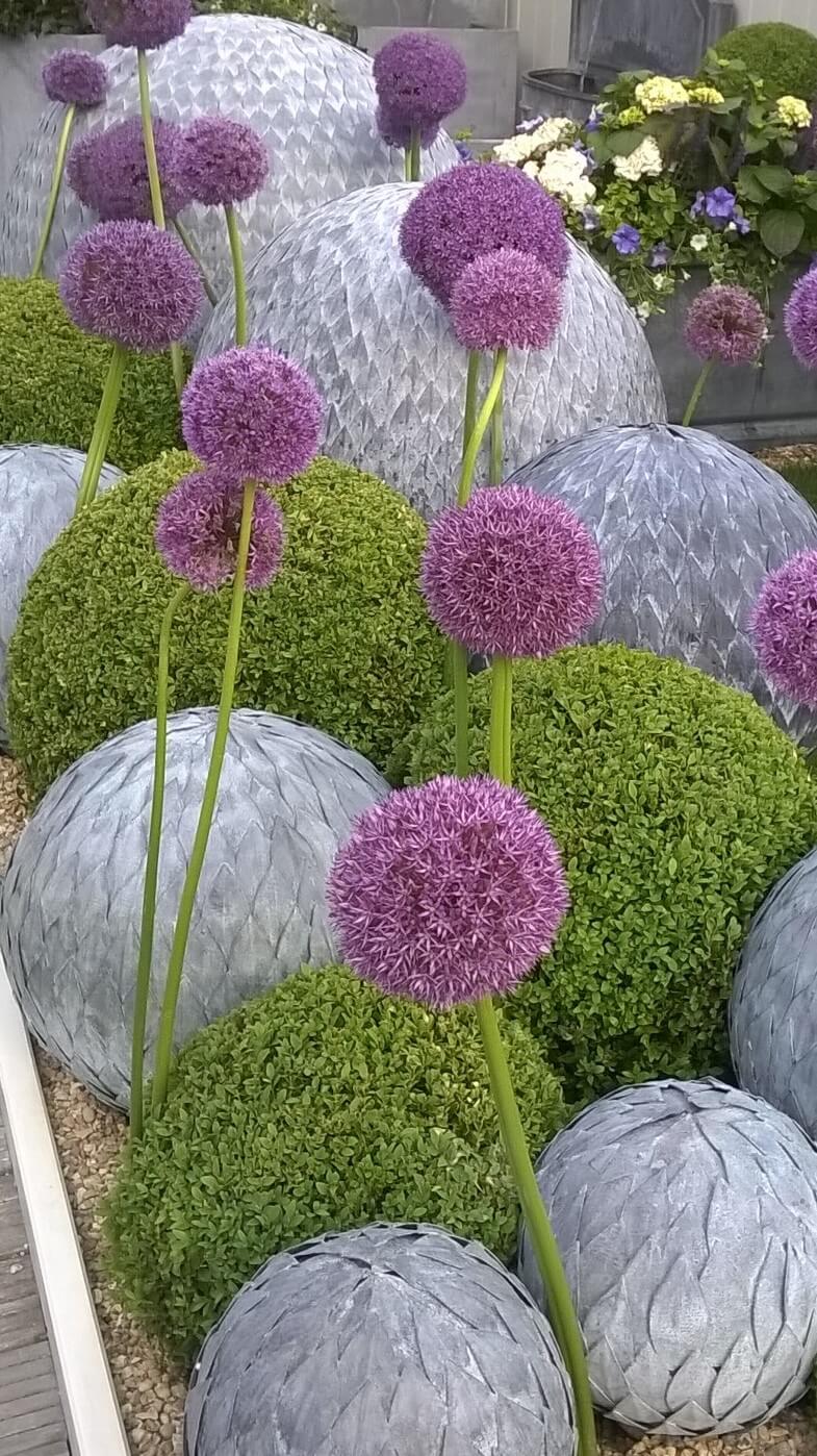 garden sculpture balls